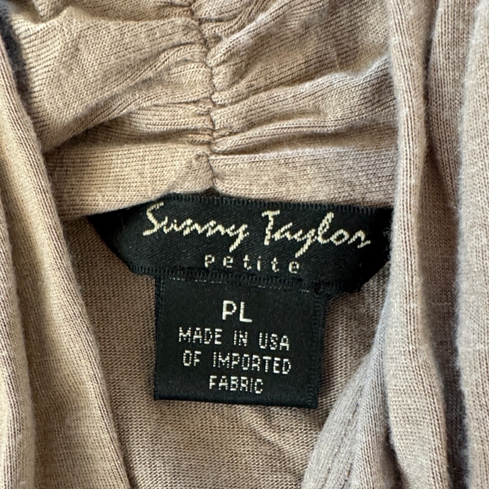 Sunny Taylor Taupe Drape Blouse - Picture 2 of 3